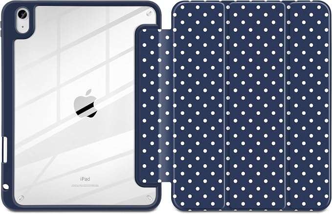 Navy Blue white dot