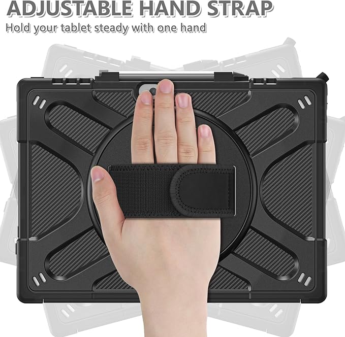 ZenRich Rugged Case for Lenovo ThinkPad X12 Gen 2 12” 2024 –Heavy Duty Shockproof Protective Cover with 360° Rotating KickstandHand &amp Shoulder StrapBusiness FriendlyType Cover Keyboard Compatib
