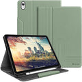 H HOLIMET Case for iPad (A16) 11th (11'')/ 10th Generation (10.9'') Vegan Leather with Built-in Pencil Holder Auto Sleep/Wake Function Green