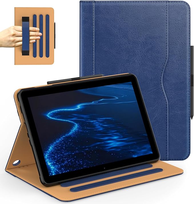 Grifobes Case 8/8 Plus [Only for 2024/2022/2020 Released 12th/10th Generation] Premium PU Leather Folio Stand Smart Auto Wake/Sleep Cover with Built-in Stylus Holder/Pocket Royal Blue