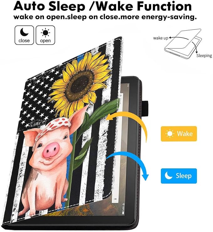 American Flag Pig & Sunflower