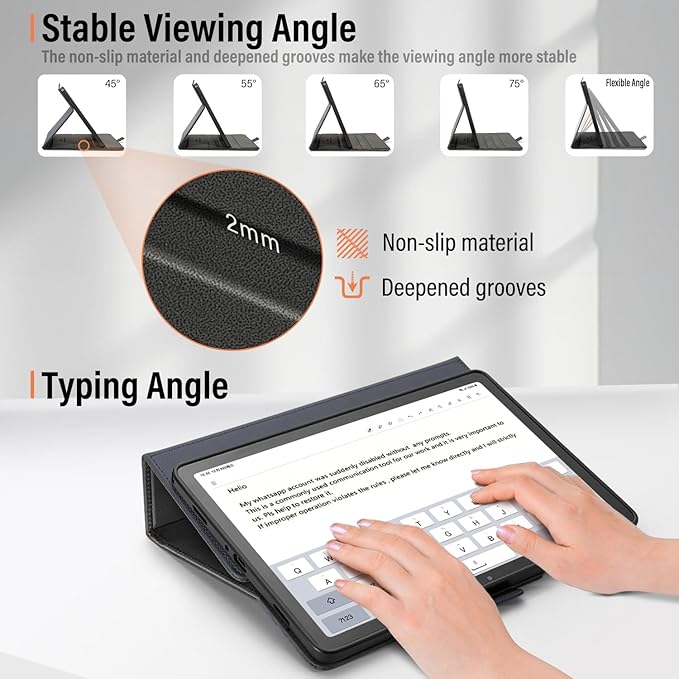 Case for Samsung Galaxy Tab A11+/A11 Plus/A9+ Plus 5G Tablet 11 Inch 2026/2023 (SM-X230/X236/X238/X210/X216/X218u) with PocketMagnetic ClosureMulti Angle CoverAuto Sleep/WakeBlack