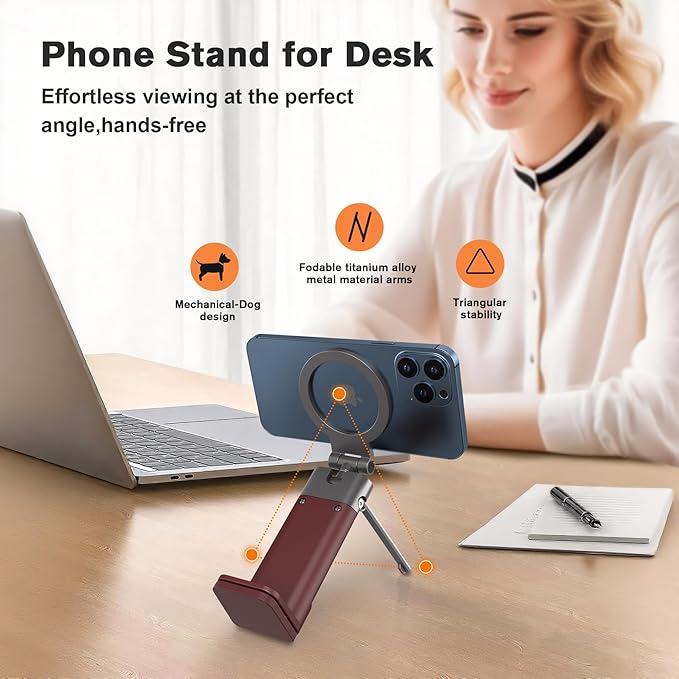for MagSafe Airplane Phone Holder Mount Travel Essentials for FlyingN55*40 Pro Magnetic Phone Stand for Desk Tray Table360° Swivel Airplane Gadgets Cruise Must Haves travel gifts for Women Men Red