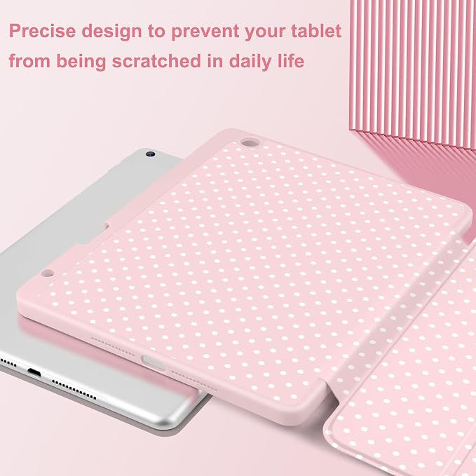 White Polka Dot & Pink