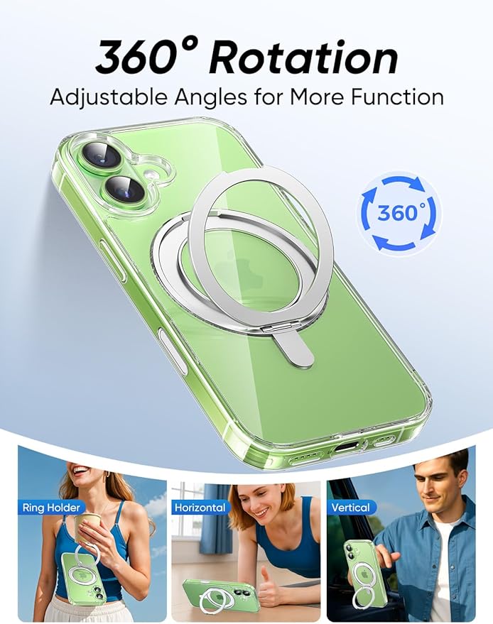 MAGIC JOHN for iPhone 17 Case [Camera Control Button] [Compatible with MagSafe] Scratch-Resistant Cover Military-Grade Shockproof Magnetic Phone Case for iPhone 17 Clear