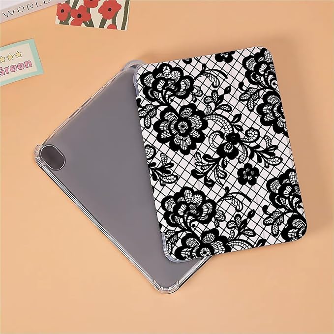 Black lace floral Graphic Aesthetic