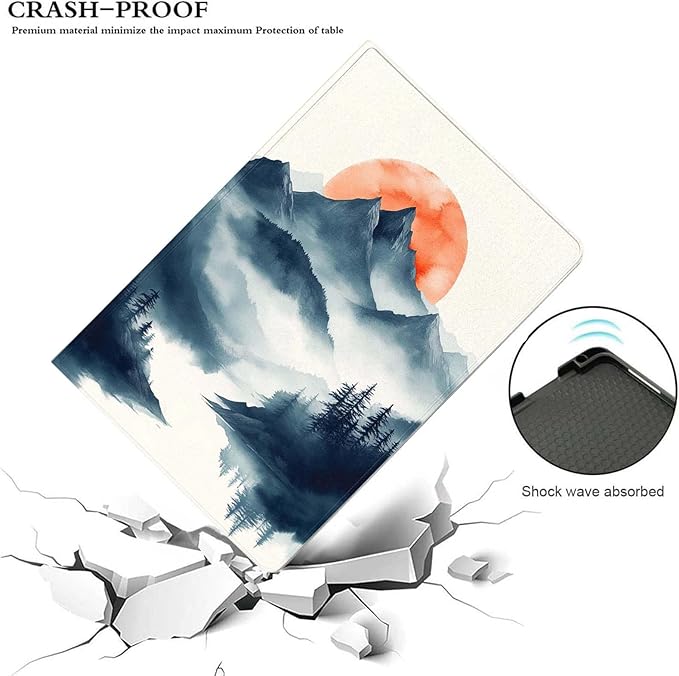 Case for iPad Air 3 10.5 2019/iPad Pro 10.5 2017Slim PU Leather Cover Adjustable Stand Auto Wake/SleepLandscape Mountain