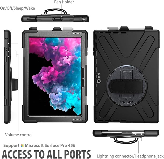 Surface Pro7+/7/6/5/4 Case-Black
