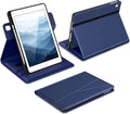 DTTO for iPad 6th / 5th Generation 9.7 Inch (2018/2017) iPad Air 2 / Air 1 Case 360 Degree Rotating Premium Leather Folio Stand Cover with Pencil Holder Navy Blue