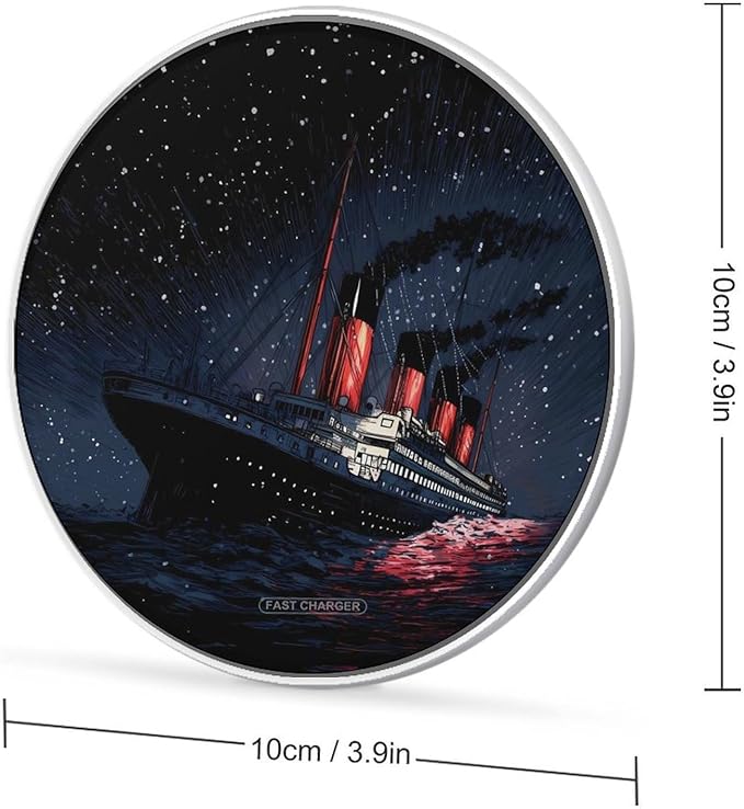 Titanic Ship Sinking Boat Sailboat Phone Charger Magnetic Charging Pad Anti-Slip with USB Cable