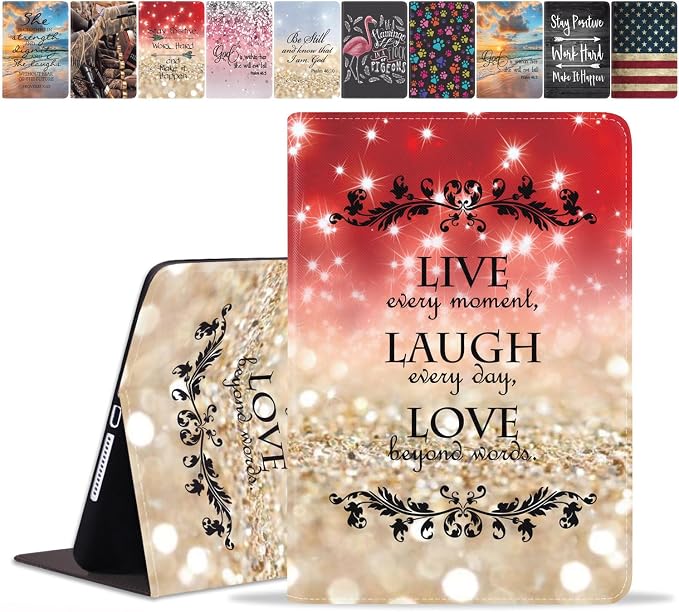 Red Glitter Quote Live Laugh Love