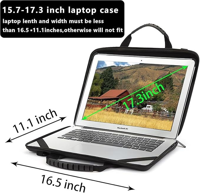 BUG 17.3 Inch Laptop Case Hard Shell Protective Laptop Carrying Case with Stand for Heat Dissipation