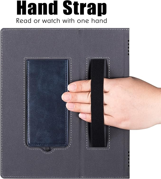BOZHUORUI Case for 10.3 Boox Note Air 5 C/Air 4 C/Air 3 C/Air 3 B/W Tablet ePaperMultiple Viewing Angles Stand CoverPU Leather Folio Smart Protective Cover with Hand Strap Dark Blue