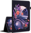 Case for Amazon Fire HD 10 Tablet (9th/7th/5th Generation2019/2017/2015 Release) Multi-Angle Smart Stand Cover Auto Sleep/Wake for Fire 10.1 InchAstronaut Flower