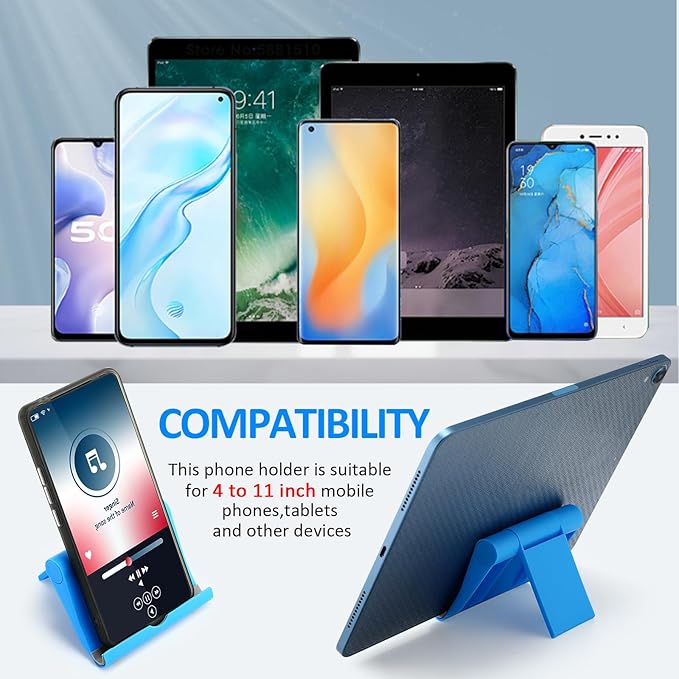 Wenqik 36 Pcs Cell Phone Stands Foldable Tablet Mobile Stand Adjustable Multi Angle Tablet Holder Compatible with Phone 15 14 13 12 11 Pro Xs Xs Max XR 8(Colorful)