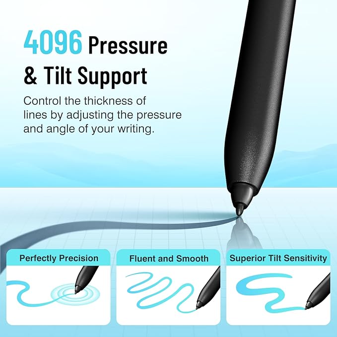 Magnetic Stylus Pen for Remarkable 2 Pen with Eraser Digital Replacement Pen for Remarkable 2 Stylus Alternative Marker Plus 4096 Pressure Sensitivity Palm Rejection Tilt Support with 5 Pen Tips