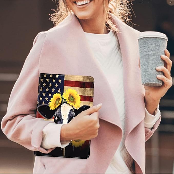 American Flag Cow Sunflower