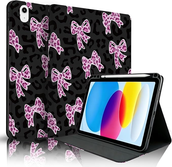 Black Leopard Pink Bow