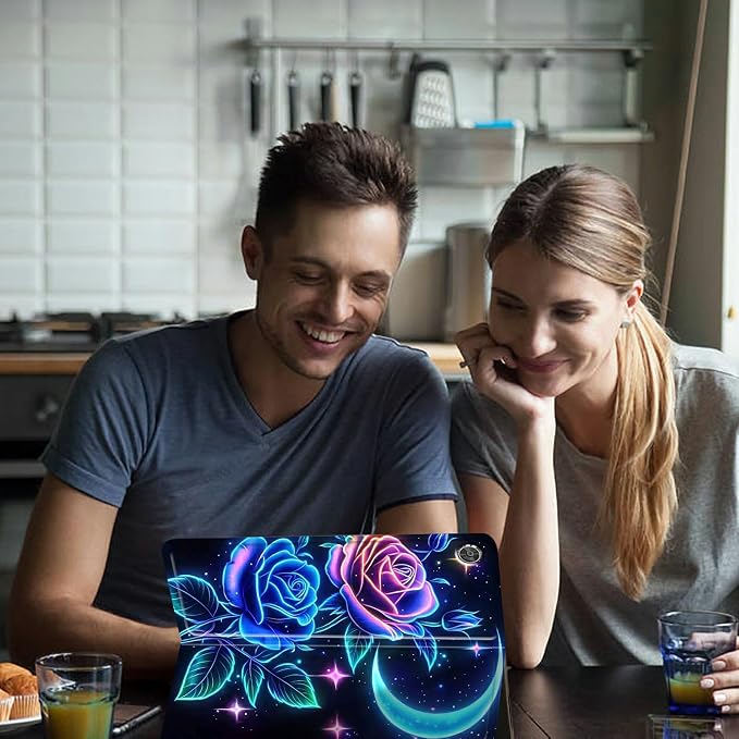 Blue Roses Moon Stars