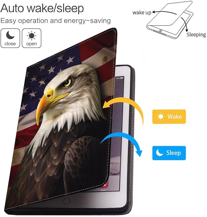 Patriotic American Flag Bald Eagle-1