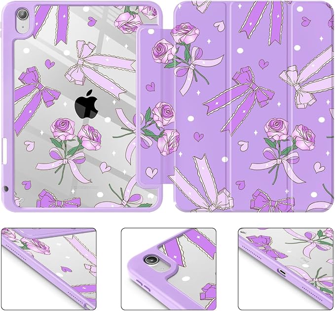 Bow & Rose Purple