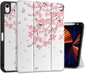 MEEgoodo for M4/M3/M2 iPad Air 11 inch Case 2026 2025 2024Case for iPad Air 5th Generation/iPad Air 4th Gen 10.9 inch 2022 2020 Tablet Cover with Soft TPU Back Shell Cherry Blossoms