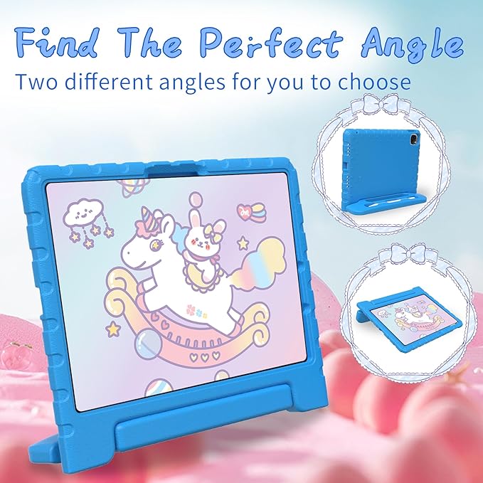 for iPad Pro 11 inch Case 2024 M4 5th Generation Kids Proof Case for iPad 11 Pro Protective Cover for iPad Pro 11 with Pencil Holder Anti-Slip Handle Stand Blue