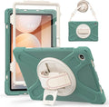 Lunivop Case Compatible with Samsung Galaxy Tab A11 Plus Case 11 Inch 360° Rotating Stand/Hand Strap with Built-in Screen Protector Heavy Duty Tablet Cover for Samsung Tab A11+ Plus Green