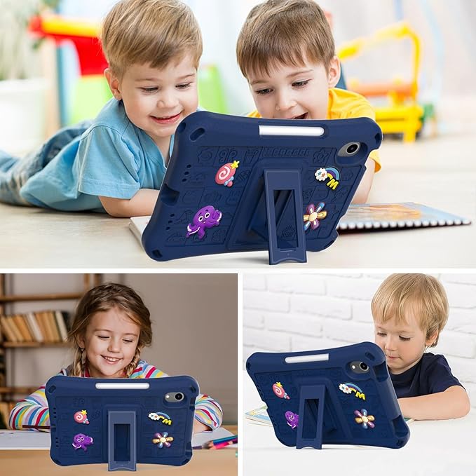 Case for iPad mini 7 (2024) / iPad mini 6 Case (2021) 8.3 inch for Kids Shoulder Strap Kickstand Children Friendly Anti-Scratch Shockproof Bumper Case for iPad mini 6th/7th Lightpurple