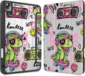 Mektron Case for iPad Pro 11 inch (4th 3rd 2nd &amp 1st Gen) 2022 2021 2020 2018 Buit in Pencil Holder with Shockproof Cover Clear Shell + Trifold Stand + Auto Wake/Sleep Cool Dinosaur