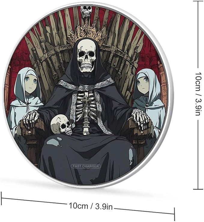 Ghostthrone Wireless Charger Anti-Slip Wireless Charging Pad Slim Charger Mat for Men Women