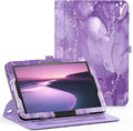 Case for 10 &amp 10 Plus Tablet (13th/ 11th Generation 2023/2021 Released) 360 Degree Rotating Stand PU Leather Cover with Pencil Holder Auto Sleep/Wake Pocket Design Marble Purple