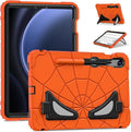 Spider Case for Samsung Galaxy Tab S10 Lite S10 FE(2025)/S9 FE 10.9 inch(2025) S Pen Holder Adjustable Stand Compatible with S9 S8 S7 11 inch (2023) (Orange)