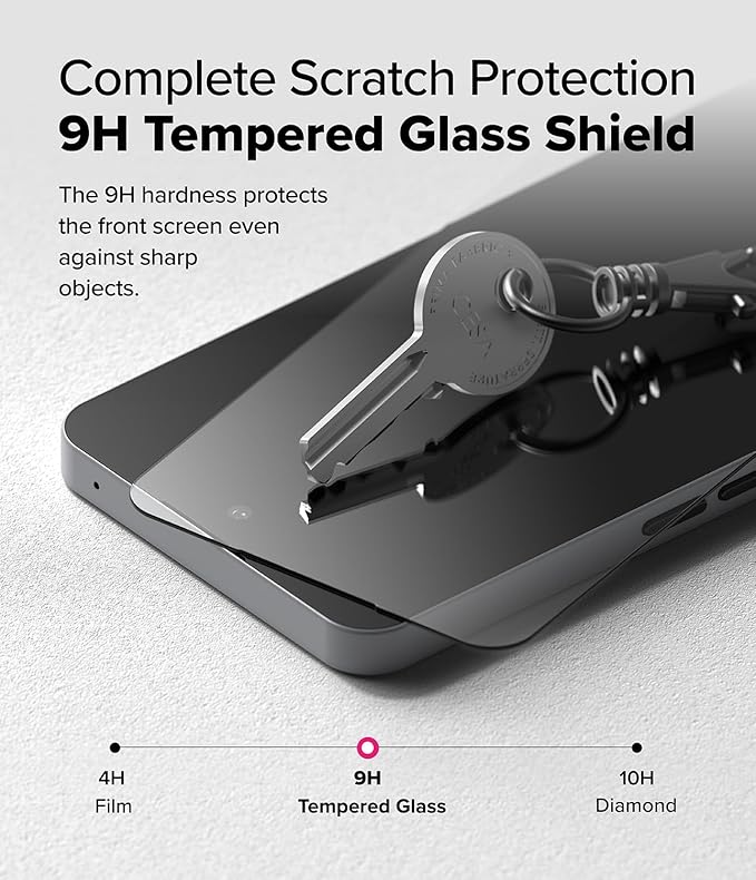 Ringke Easy Slide [Super Easy to Install] Compatible with Nothing Phone 3a / 3a Pro Screen Protector Case Friendly 9H Hardness Tempered Glass with Simple installation Tool - 2 Pack