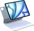 Inateck Magnetic Keyboard Case for Air 11 inch (M4 2026/2025 M3/2024 M2) Easy-Set for Air 6/5/4 Gen iPad Pro 11 inch 4/3/2/1 Gen Floating Cantilever Stand 7-Color Backlight with Trackpad Blue