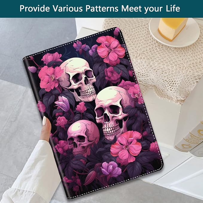 Skeleton and Pink Flowers
