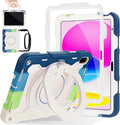 ROISKIN Case for iPad 11 inch (A16) 11th Generation 2025 iPad 10th Generation Case 10.9 for Kids with Screen Protector360 Kickstand &amp HandleShoulder StrapHeavy Duty Military Grade Drop Protec