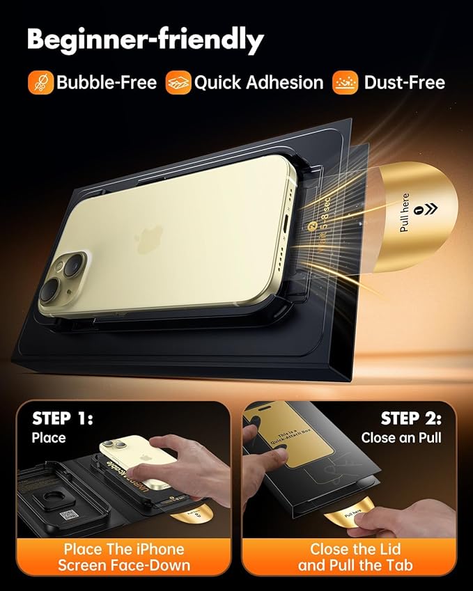UNBREAKcable Privacy Screen Protector for iPhone 15 3 Pack Full Coverage Tempered Glass [28° Anti-Spy] [9H Hardness] [Easy Installation Box] Shatterproof Private Screen Guard