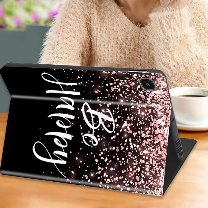 Rose Gold Glitter Black Be Happy
