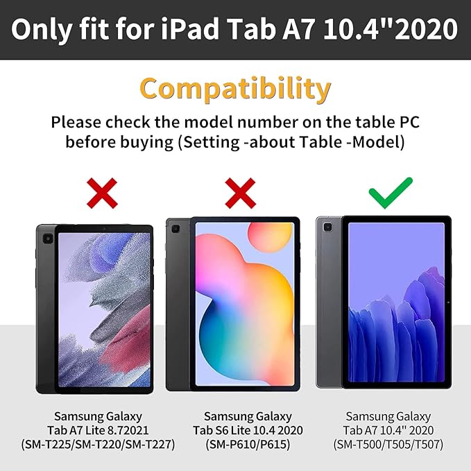 Ocean with Dolphins Pattern Case for Samsung Galaxy Tab A7 10.4 Inch(2022/2020)(SM-T500/T503/T505/T507/T509)BFDHGQZC 360 Degree Rotating Stand Protective Cover with Auto Sleep/Wake