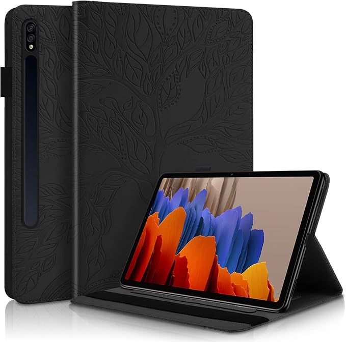 Case for Samsung Galaxy Tab S8 Ultra Case 2022 14.6 Inch(SM-X900/X906) PU Leather Cover with Card Holder Multi-Angle for Galaxy Tab S8 Ultra 14.6'' - Black