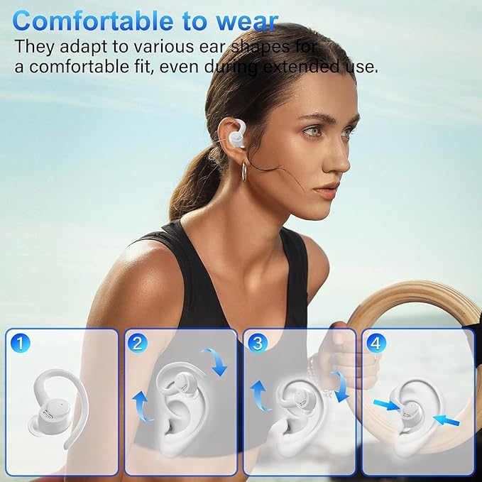 AI Translation Earbuds Real Time 164 Language Translator Earbuds 3-in-1 Bluetooth 5.4 Translation Headphones with 5 Translation Modes 48H AI Ear Buds Translator Device for Learning/Business White