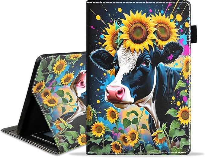 Cow and Sunflowers