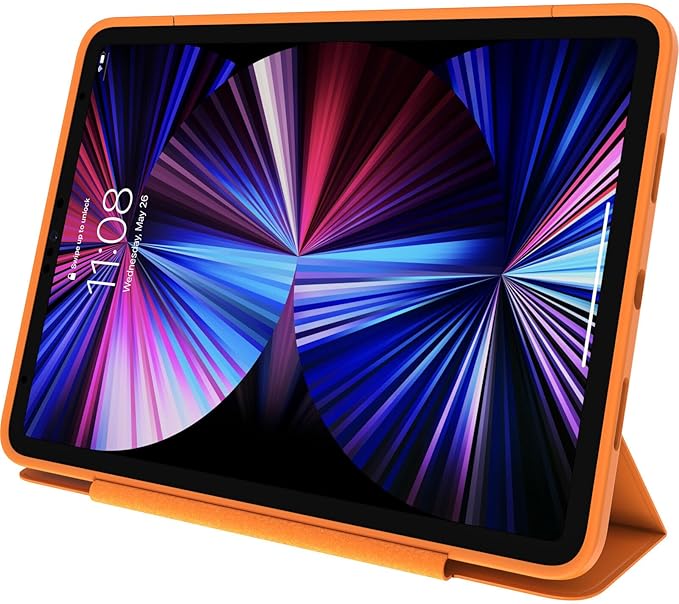OtterBox - Symmetry 360 Elite Case for 11 iPad Pro 1st/2nd/3rd/4th/5th/6th Gen - Scratch-Resistant Tablet Case with Adjustable Folio and Apple Pencil Holder (Vitamin C)