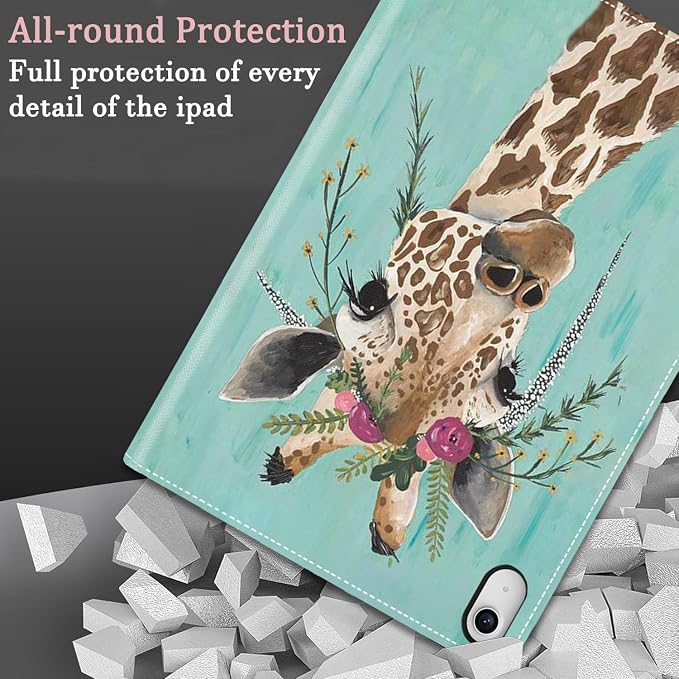 Green Rustic Wood and Giraffe