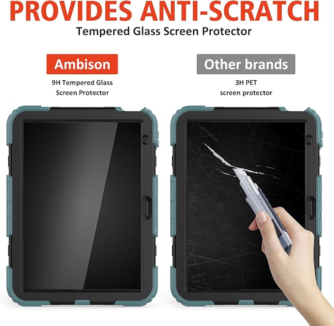 Teal Case with Glass Screen Protector