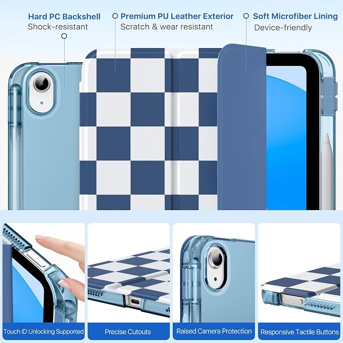 S-Checkered Navy Blue