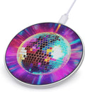 Space Disco Ball Wireless Charger Fast Wireless Charging Pad with USB Cable 10W Anti-Slip Magnetic Wireless Charger Portable Slim Charger Puck Travel Charging Station