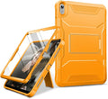 DTTO Case for iPad (A16) 11th Generation 11-Inch 2025 iPad 10th Generation 10.9-Inch 2022 Durable Shockproof Full Body Protective Cover with Built-in Screen Protector Orange