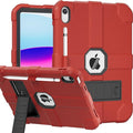 Case for iPad (A16) 11th Generation 11 Inch 2025 / iPad 10th Generation 10.9 Inch 2022 Rugged Heavy Duty Protective Cover [Built-in Pencil Holder ] for iPad 11/10 Gen (Red)